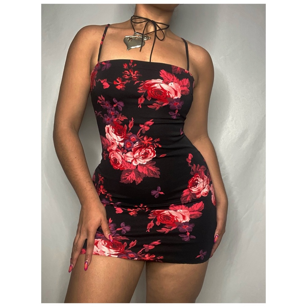 Vintage 90s Ruby Rox Floral Mini Dress